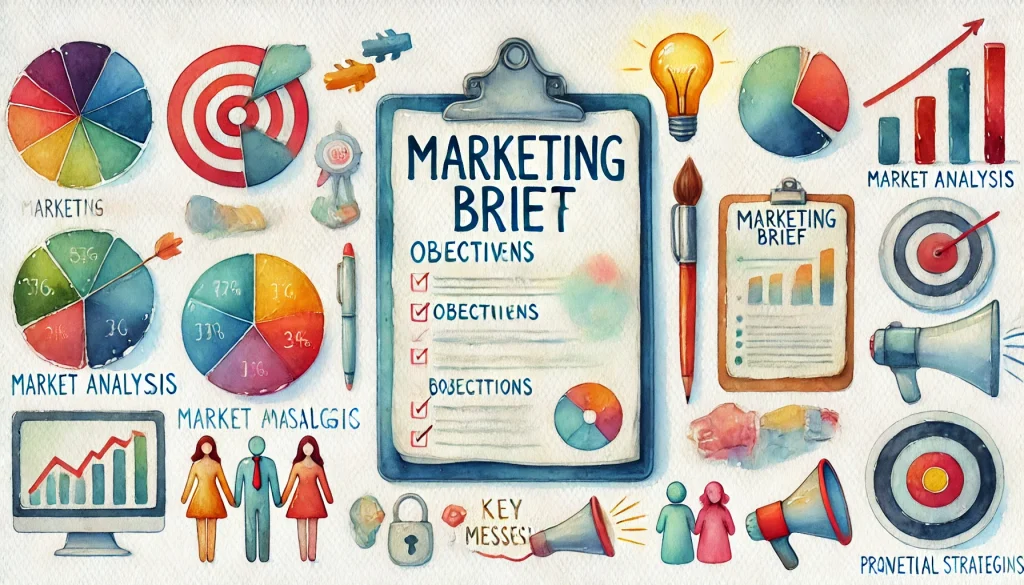 image describing objectives to a marketing brief