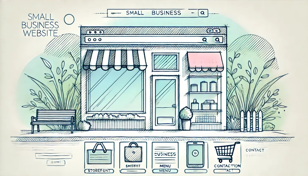 image showing a website that looks like the storefront of a small business.