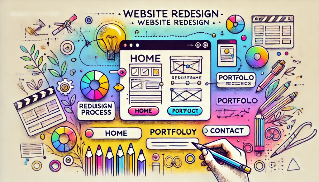 Image showing web redesign elements.