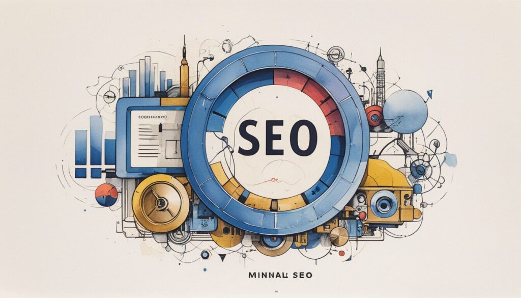 illustration that says SEO