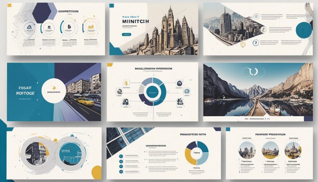 image showing a grid of slides from a startup pitch deck.