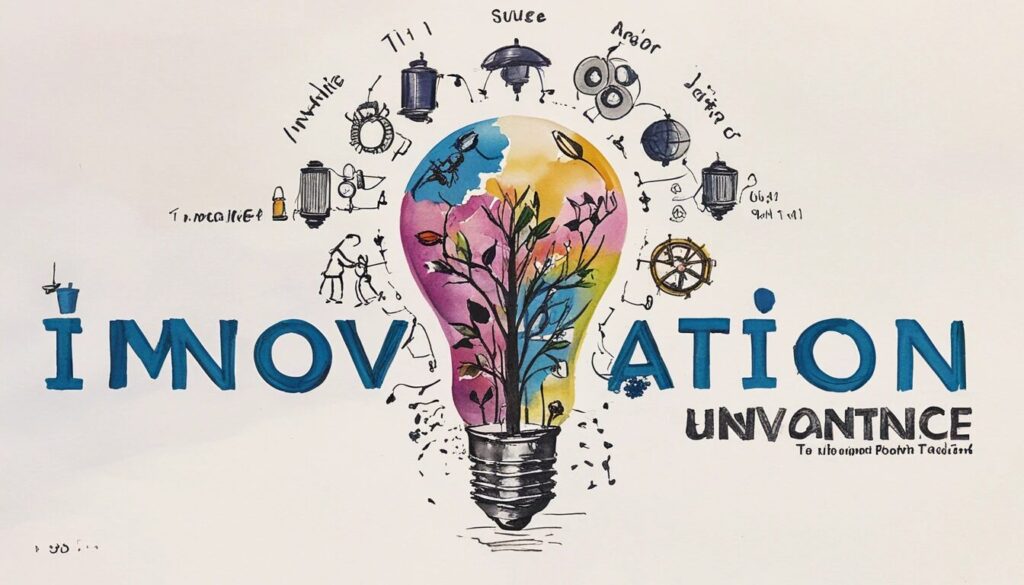 an illustration of a lightbulb showing the idea of business innovation.