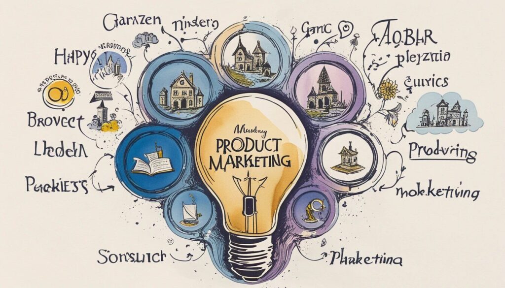 illustration of a lightbulb showing the idea of storytelling in product marketing.