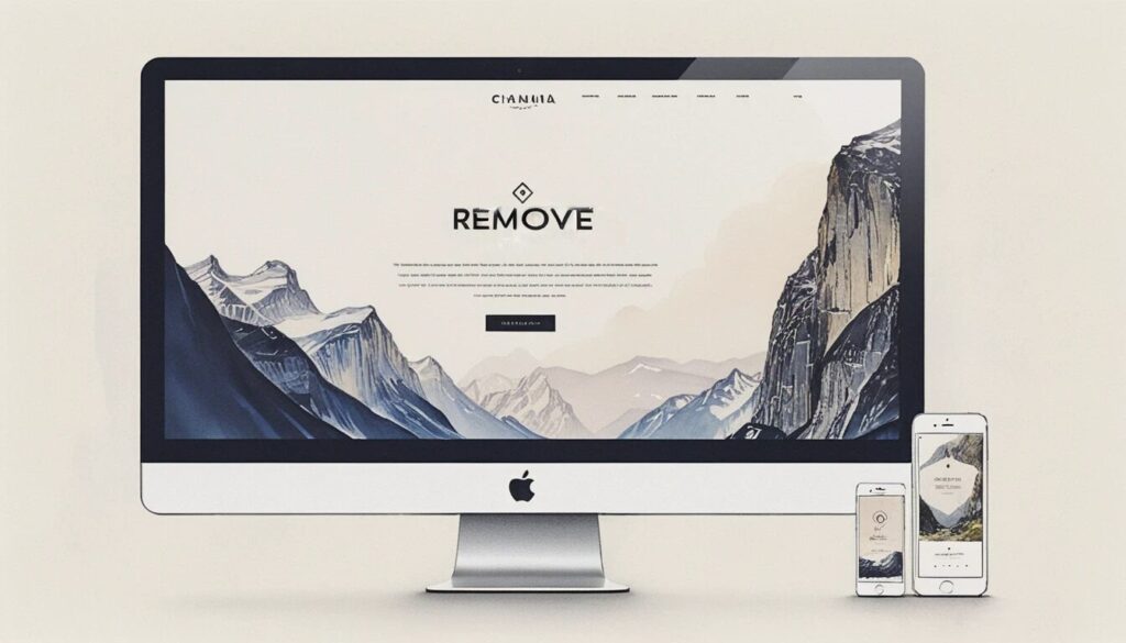 illustration of a minimal website to show basic website design.